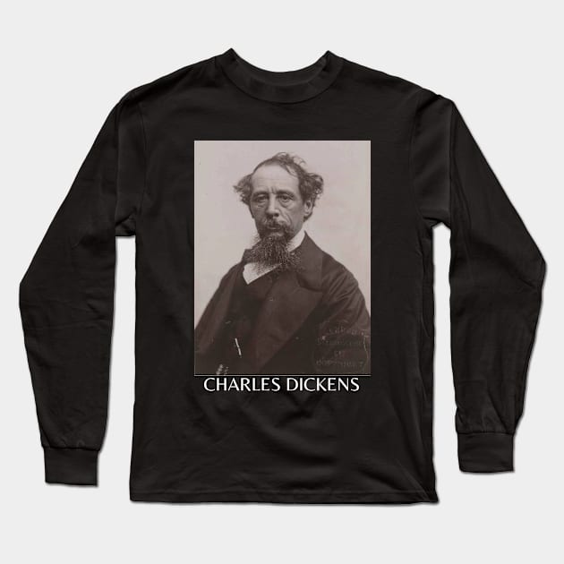 Charles Dickens Long Sleeve T-Shirt by lukelux